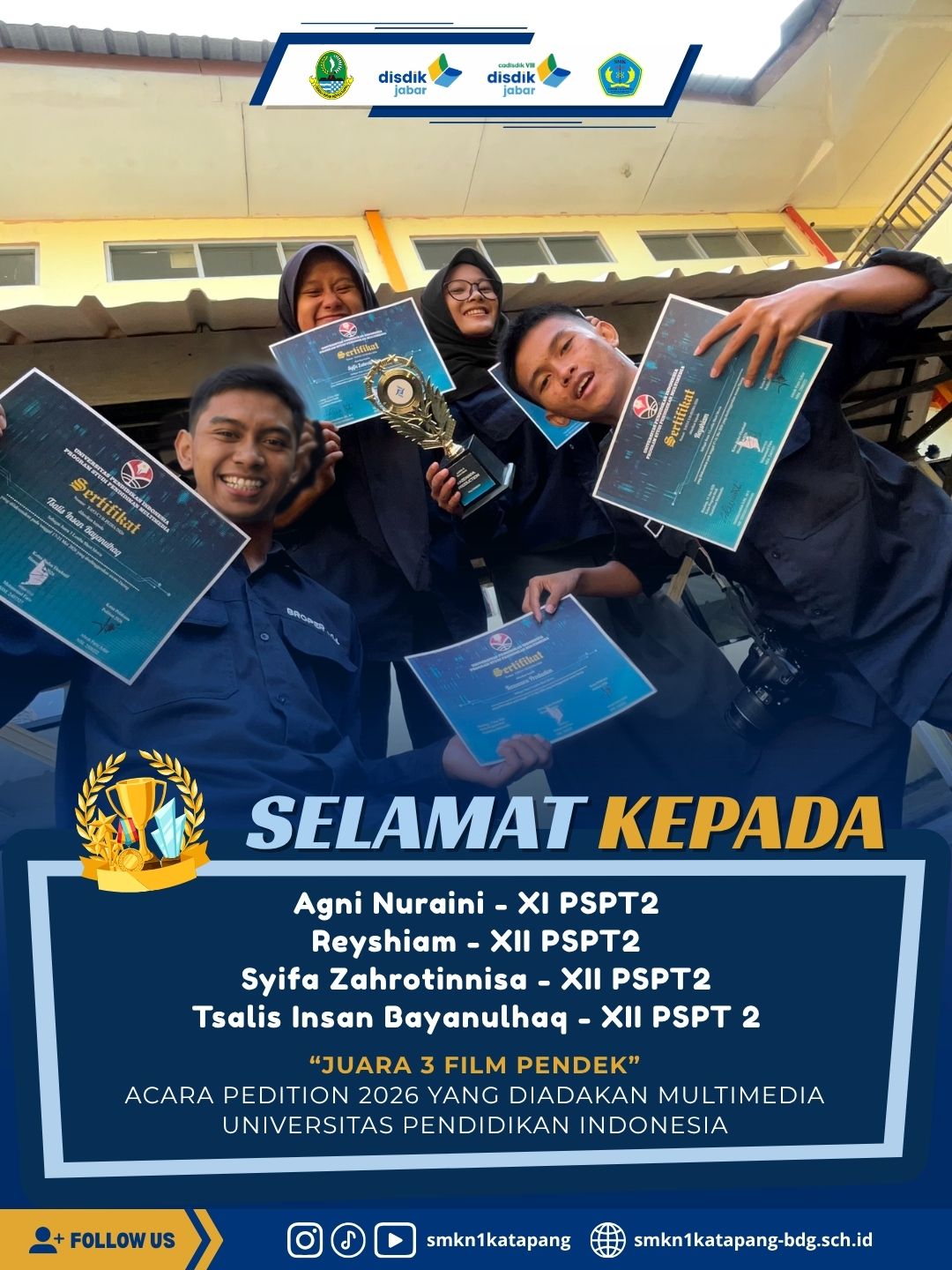 Jurusan Broadcasting dan Perfilman (BP) Berhasil Meraih Juara 3 Dalam Perlombaan Film Pendek