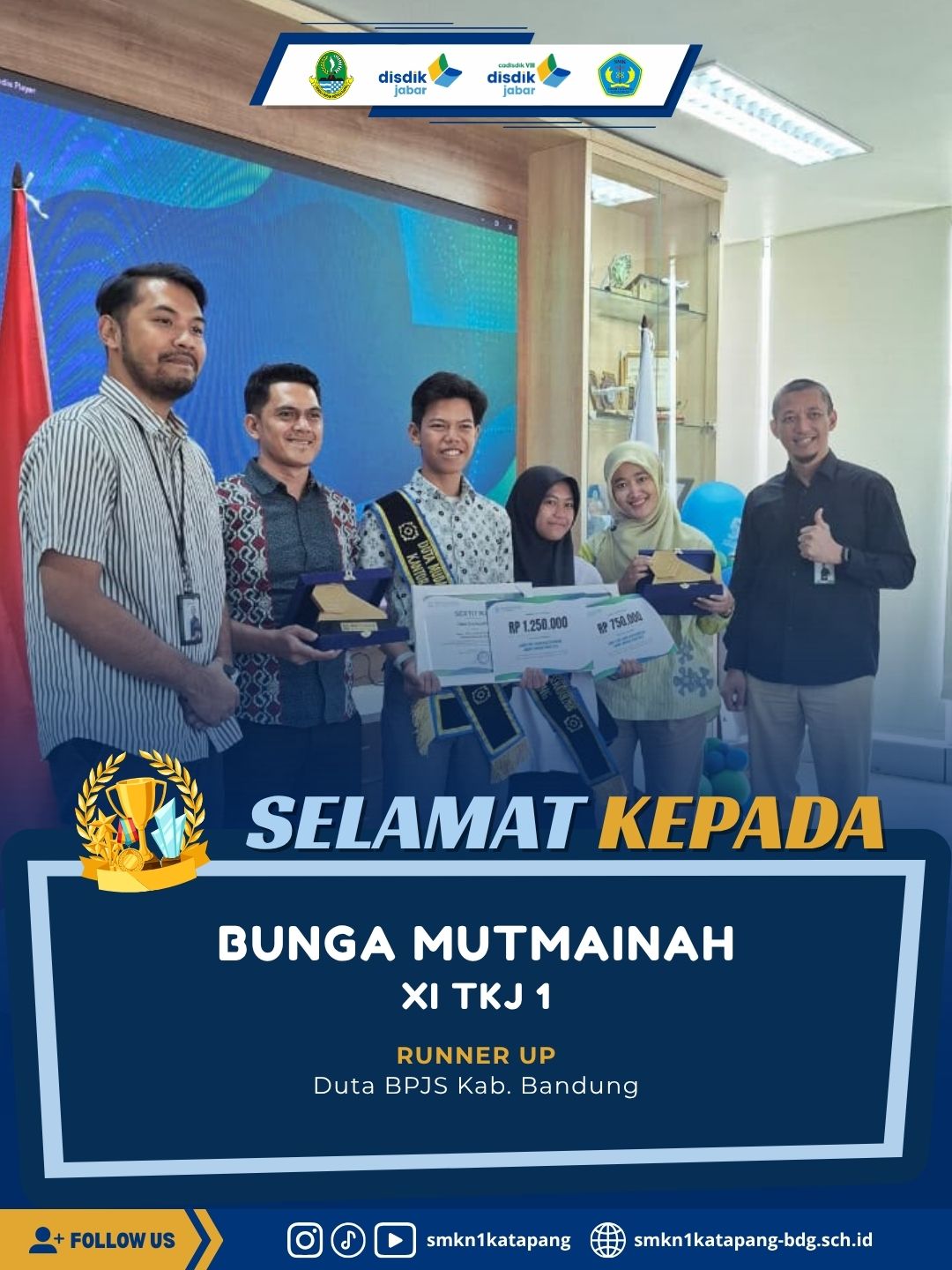 Siswi SMKN 1 Katapang Berhasil Meraih Juara 2 Dalam Duta BPJS Kab.Bandung